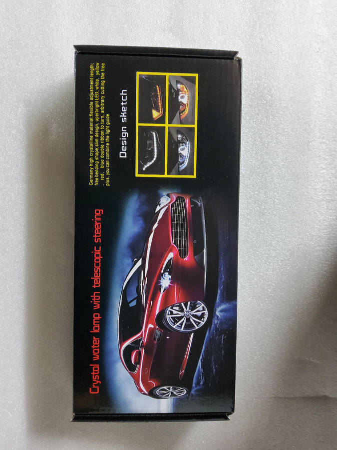 Daytime running lights- Crystal water lamp with telescopic steering