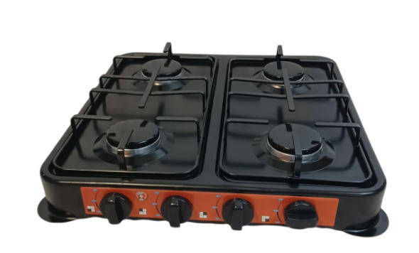 4-Plate Gas Stove With Stainless Steel Finish