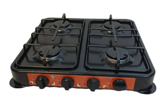 4-Plate Gas Stove With Stainless Steel Finish