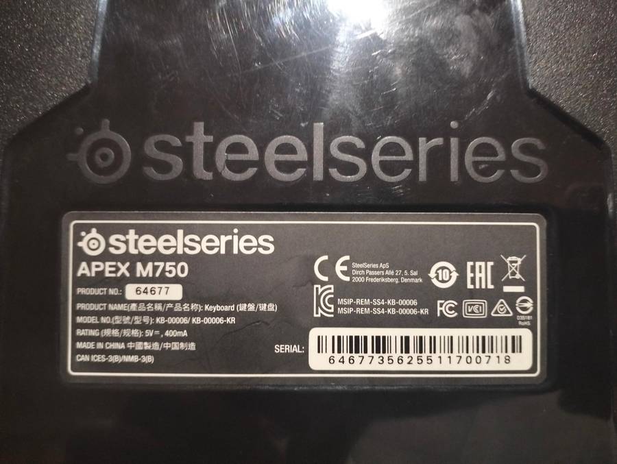 SteelSeries Apex M750 Mechanical Gaming Keyboard - Used