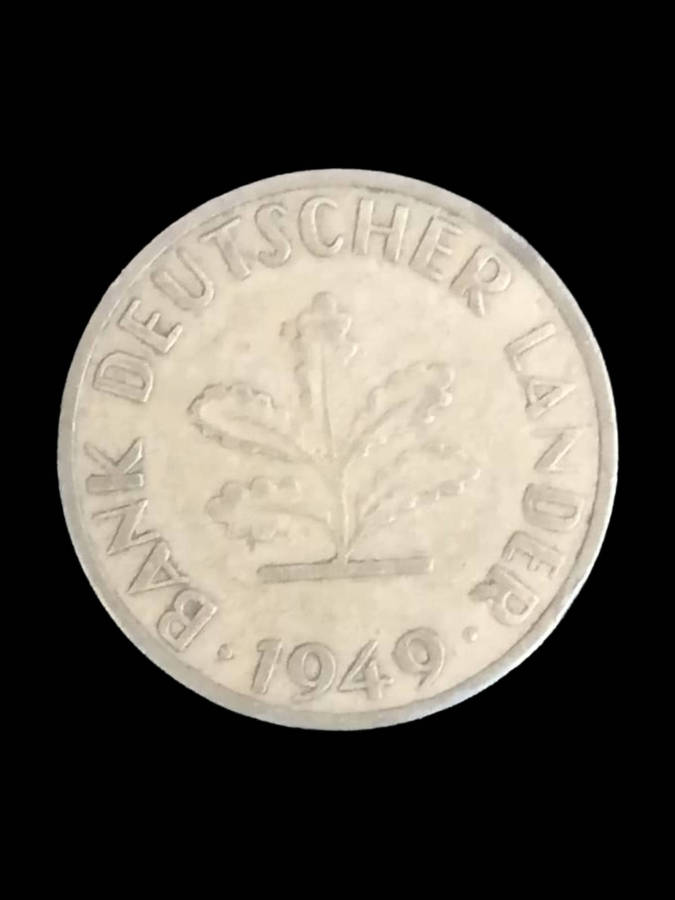 Germany 1949 10Pfennig  Bank deutscher Länder, brassclad steel