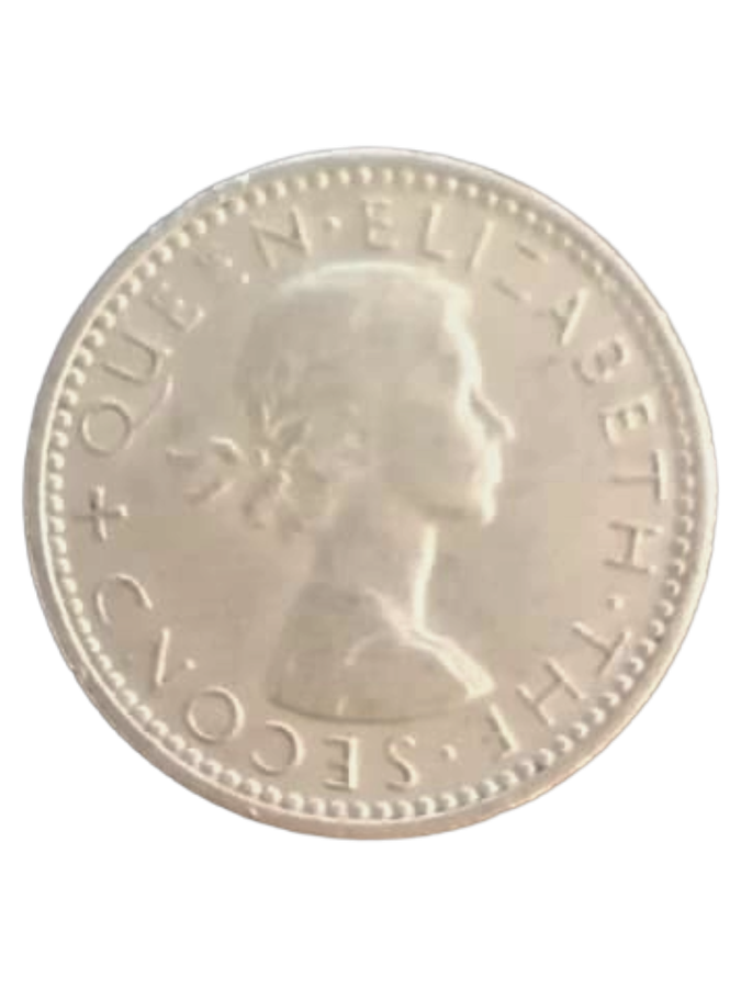 1957 Rhodesia and Nyasaland Six Pence  Queen Elizabeth II  Rare Historical Coin