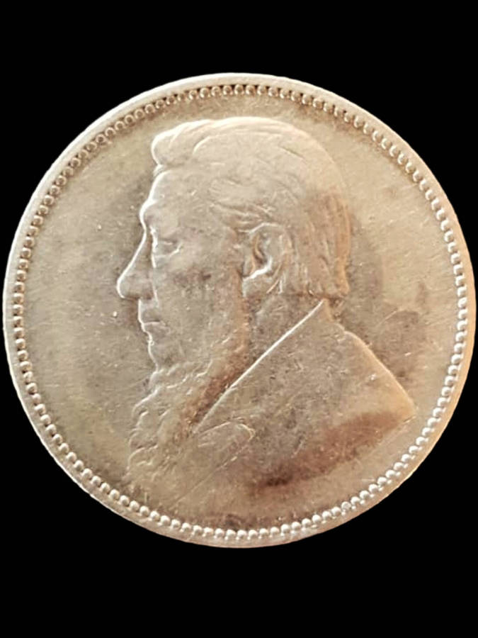 1894 Z.A.R. (Zuid-Afrikaansche Republiek) 1 Shilling Silver Coin  President Paul Kruger