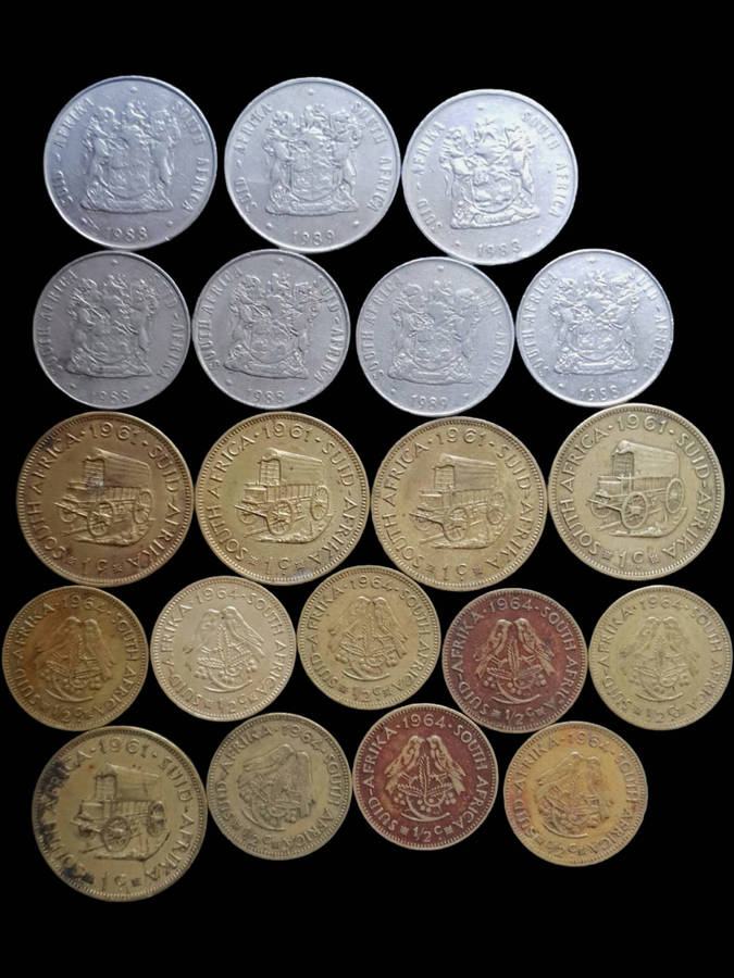 Lot of 20 Old South African Coins  Mixed Years (19611989)