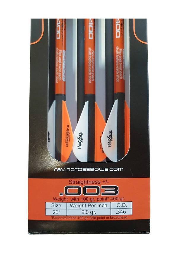 Ravin 400 gr Match Grade Carbon Crossbow Arrows  6 Pack