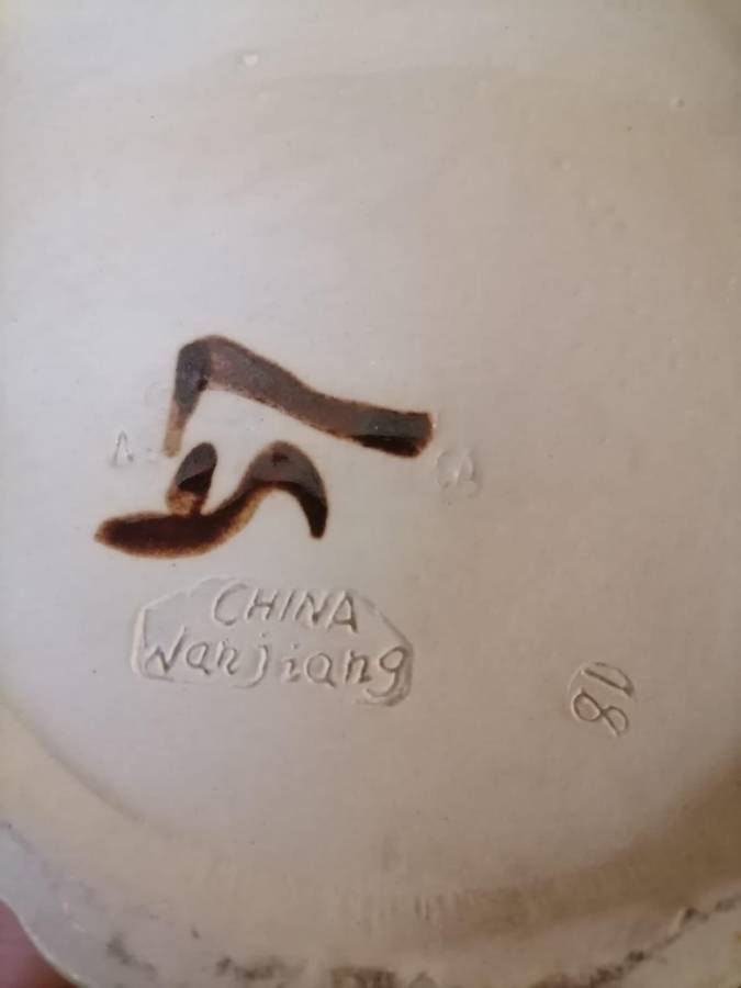 Vintage Majolica-Style Decorative Teapots (Set of 2  Bird & Floral Design, No Lids)