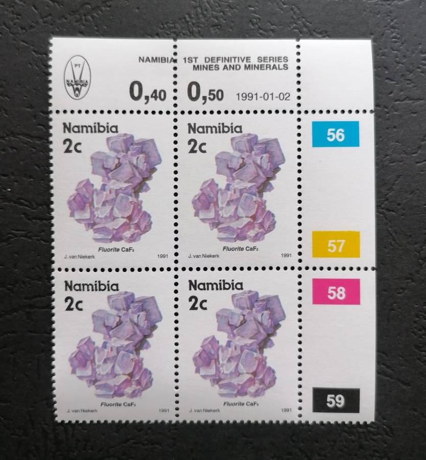 Namibia 1991 1st Definitive Series Mines and Minerals - Fluorite CaF 2c