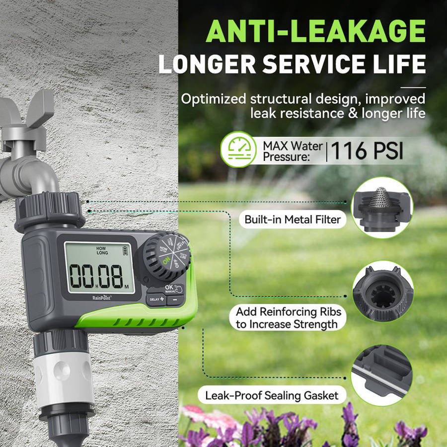 RainPoint Wireless Digital 1-Zone Irrigation Timer