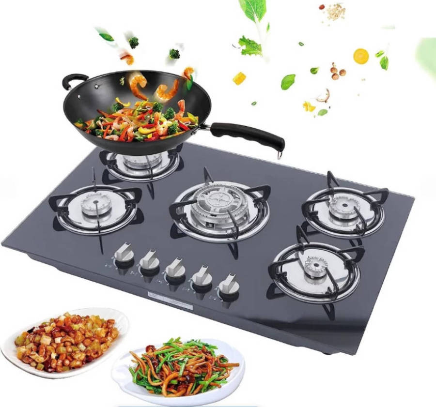 Glass Gas Stove 5 Burner