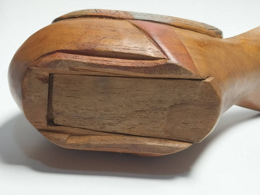 Pair Of Vintage Hand Carved pigeon/dove with hidden compartment