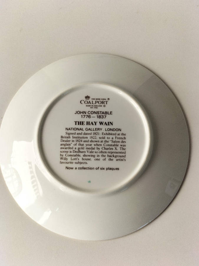 Fine Bone China CoalPort Collector's Plate "The Hay Wain"