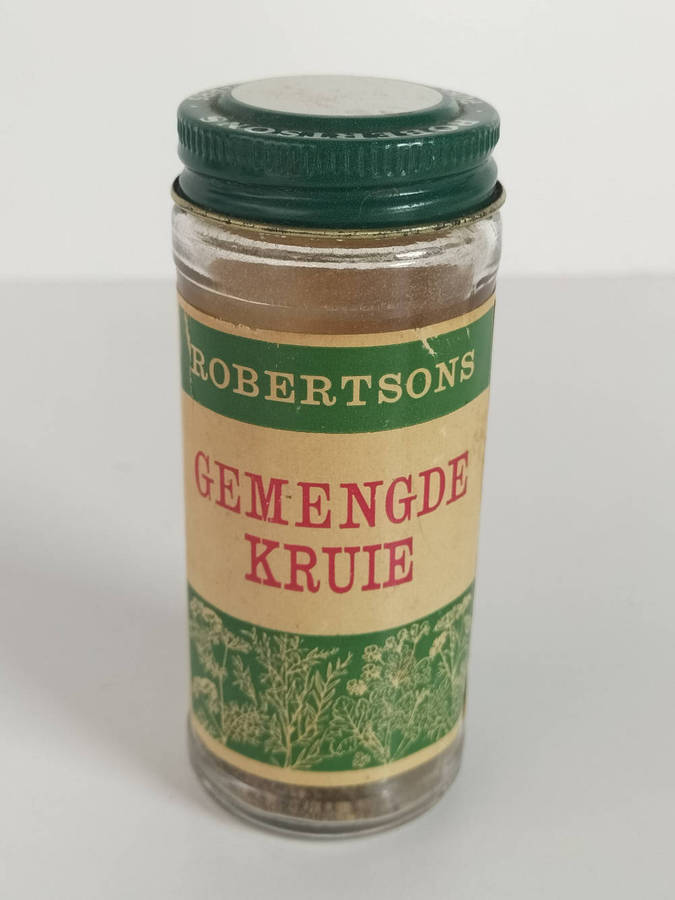 Vintage Robertson's Mixed Herbs spice bottle
