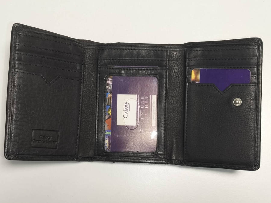 Leather Galaxy purse/wallet black