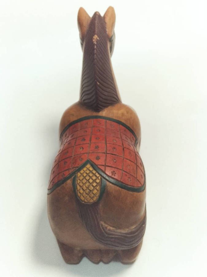 Vintage Hand carved Horse Sculpture/box