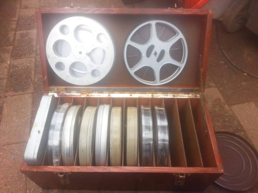 Vintage film casings in box no film