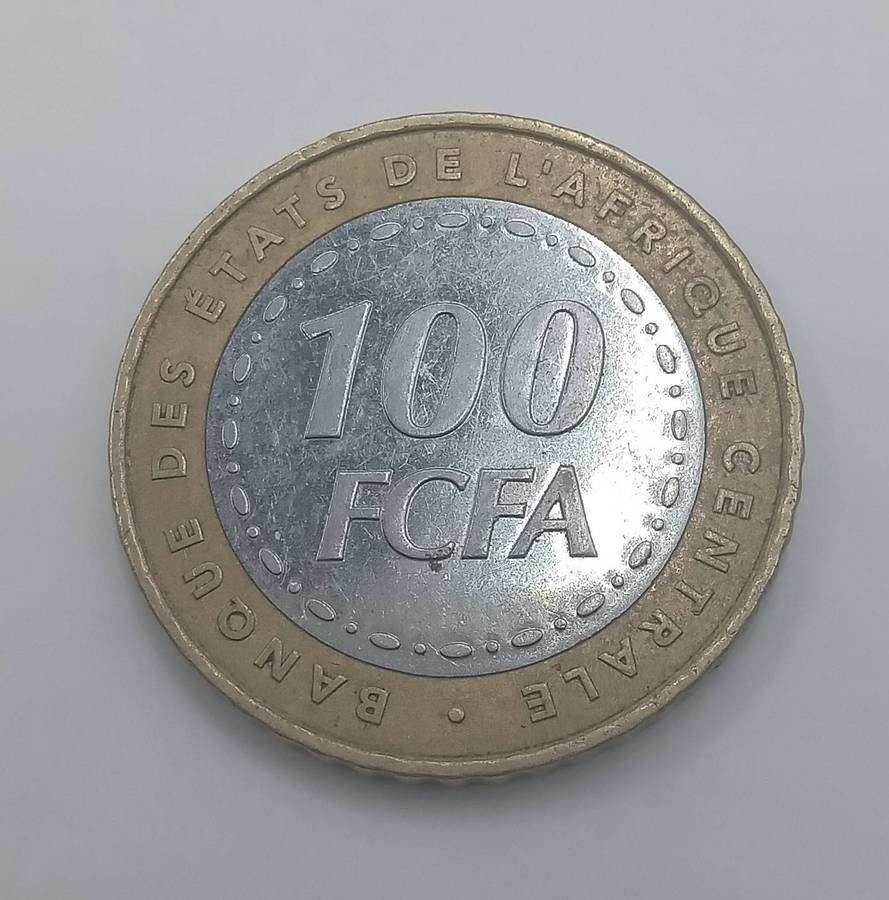 2006 CENTRAL AFRICAN STATES 100 FCFA BIMETALLIC 100 FRANCS COIN