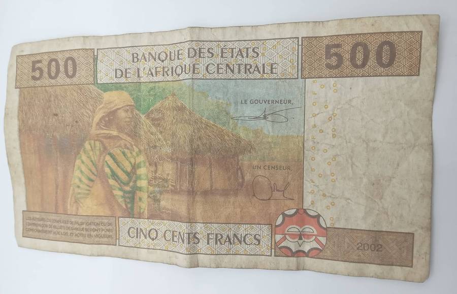TWO INTERNATIONAL BANK NOTES: 1 X IRAN X 200 RIALS AND 1 X 500 FRANCS CENTRAL AFRICA STATES