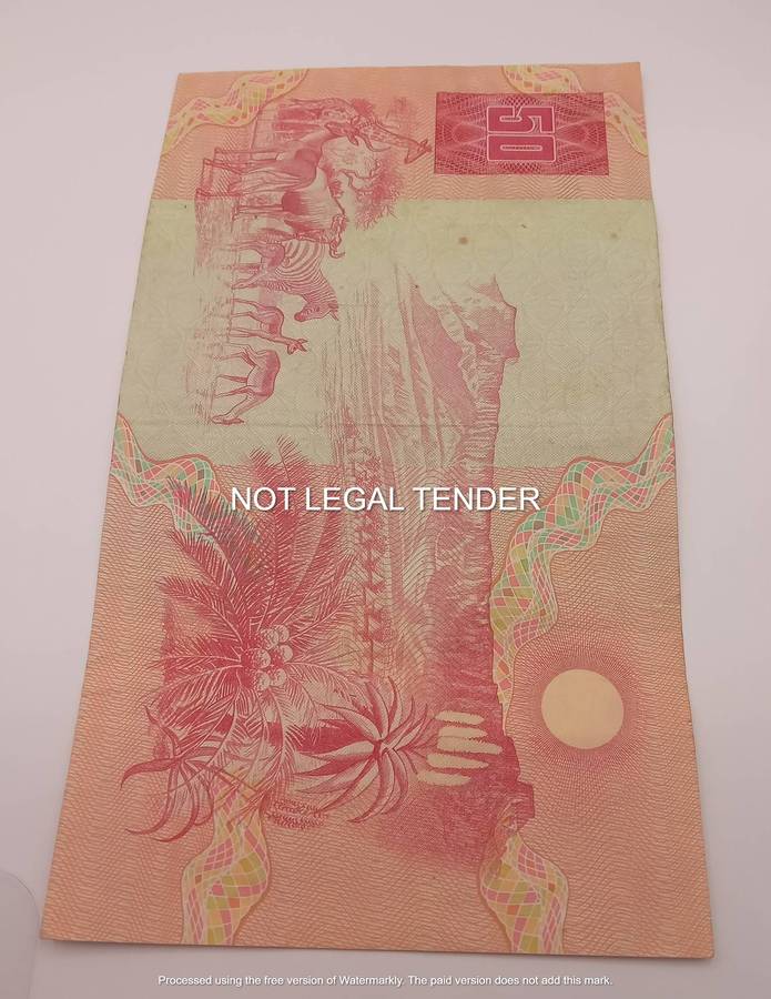 ONE SA FIFTY RAND BANK NOTE - GERHARD DE KOCK - SERIAL NR BA 8595446E