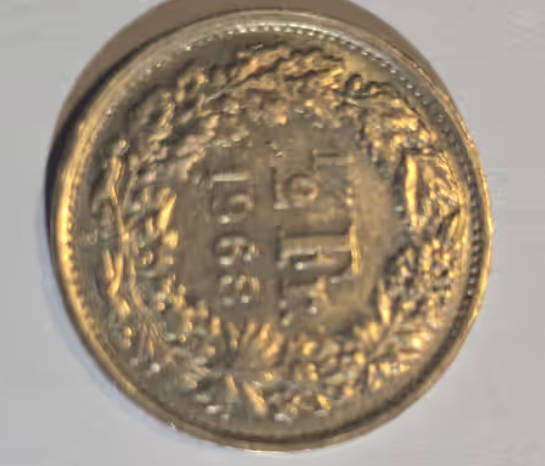 1968 Half Swiss Francs - in AU Condition
