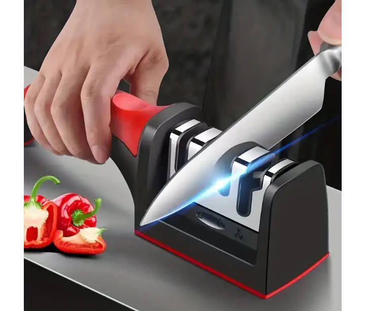 Knife Sharpener 4 Stages Professional Kitchen Knife Sharpening Stone Tungsten Diamond Ceramic