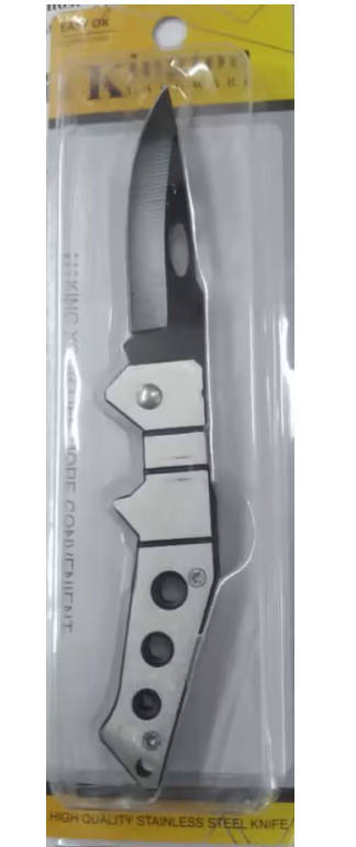 Kington Foldable Pocket Knife - Silver