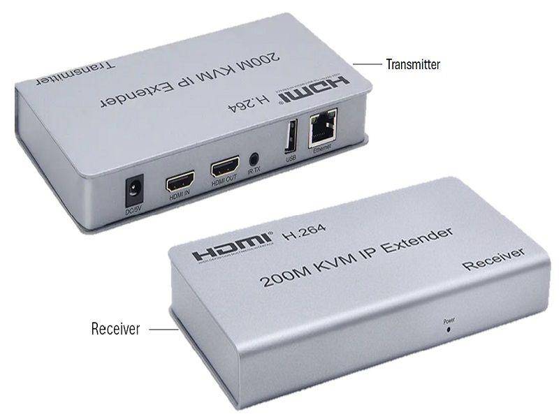 HDMI KVM IP Extender  200m Full HD 1080p Over Ethernet with USB & IR Support