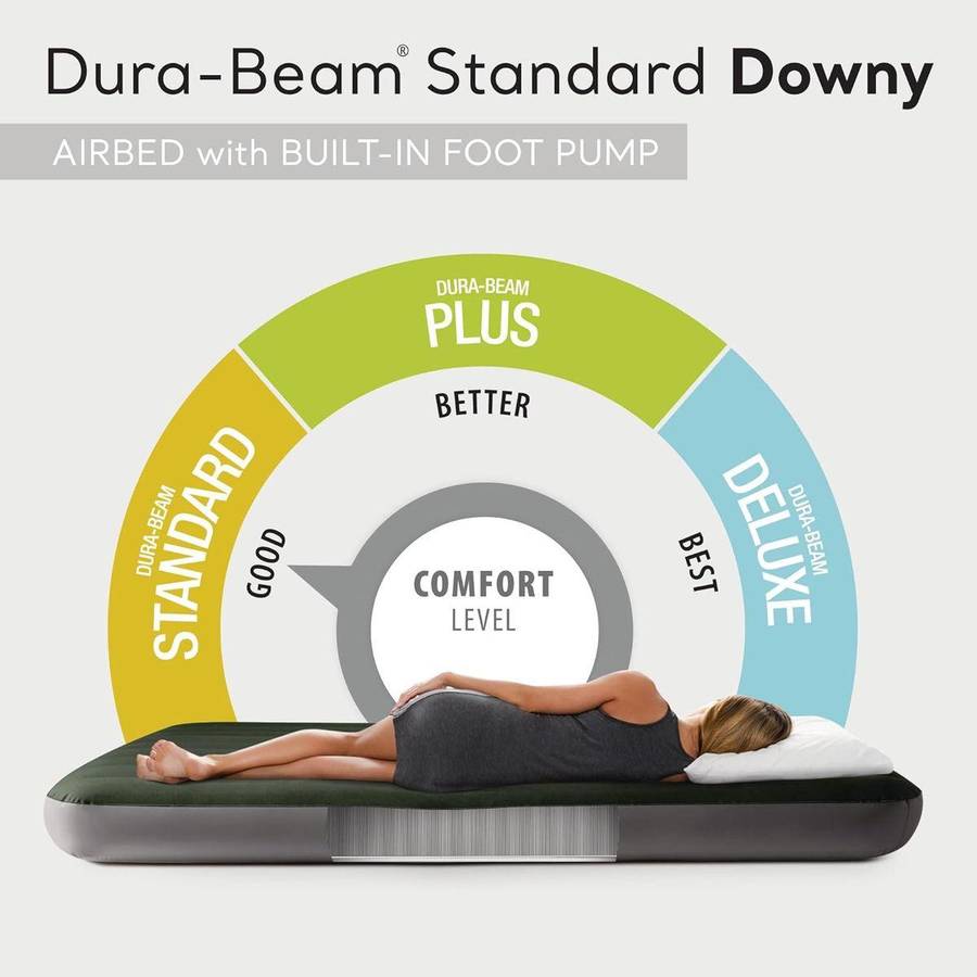 Intex Double Dura-Beam Downy Airbed - Superior Comfort & Portability for Any Occasion