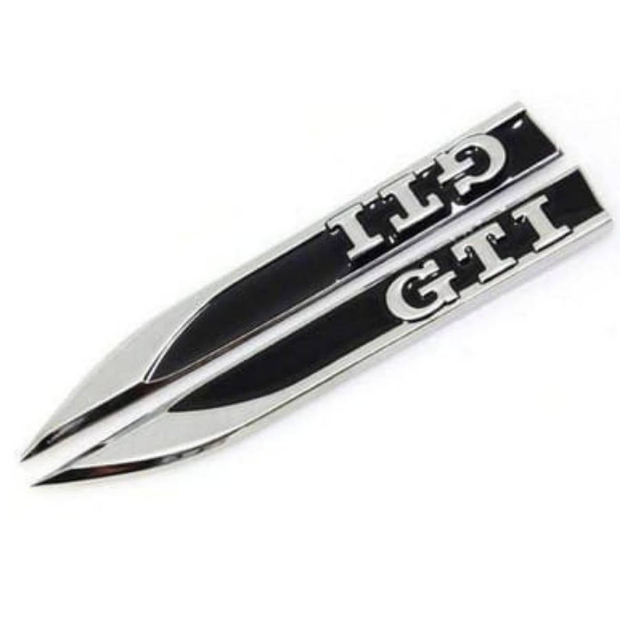 VW GTI Fender Badges (Black)
