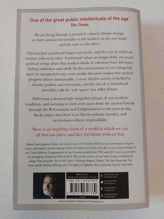 Morality: Restoring the Common Good in Divided Times by Jonathan Sacks