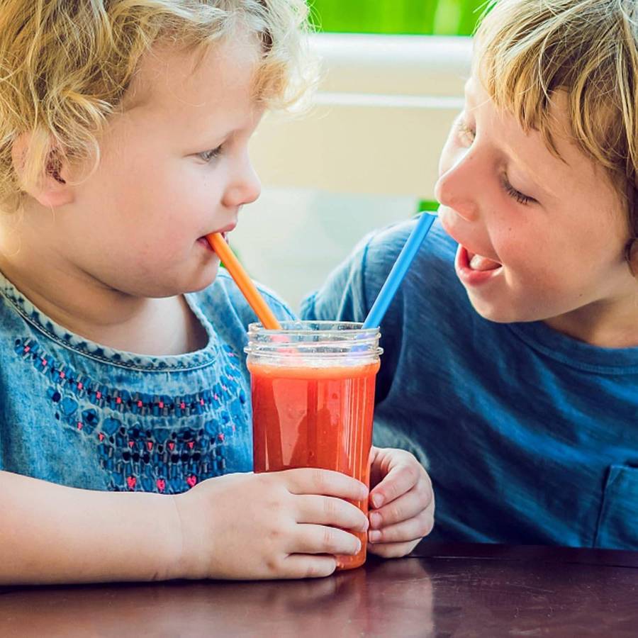 Plastic Straws Smoothie Straws Milkshake Straws Slushy Straws Multi color (100/Pack) - Individually