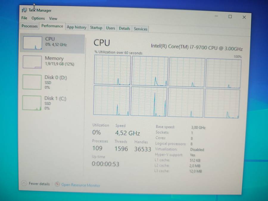 i7 9700 CPU
