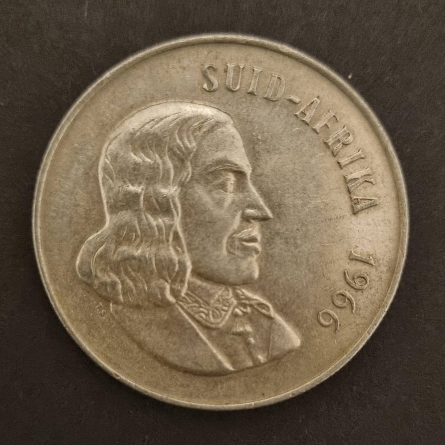 1966 Suid-Afrika 1 Rand Afrikaans Coin