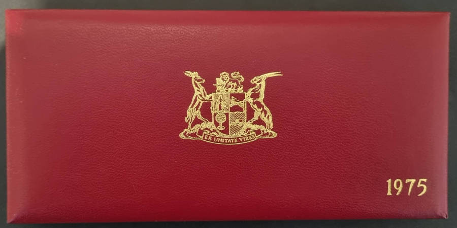 1975 South Africa Proof Set  Original SA Mint Case  Includes Gold & Silver Proof Coins