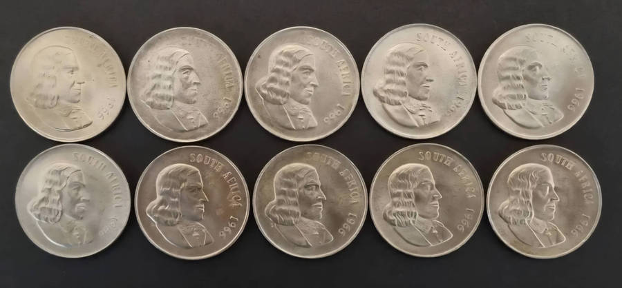 10 × 1966 R1 coins