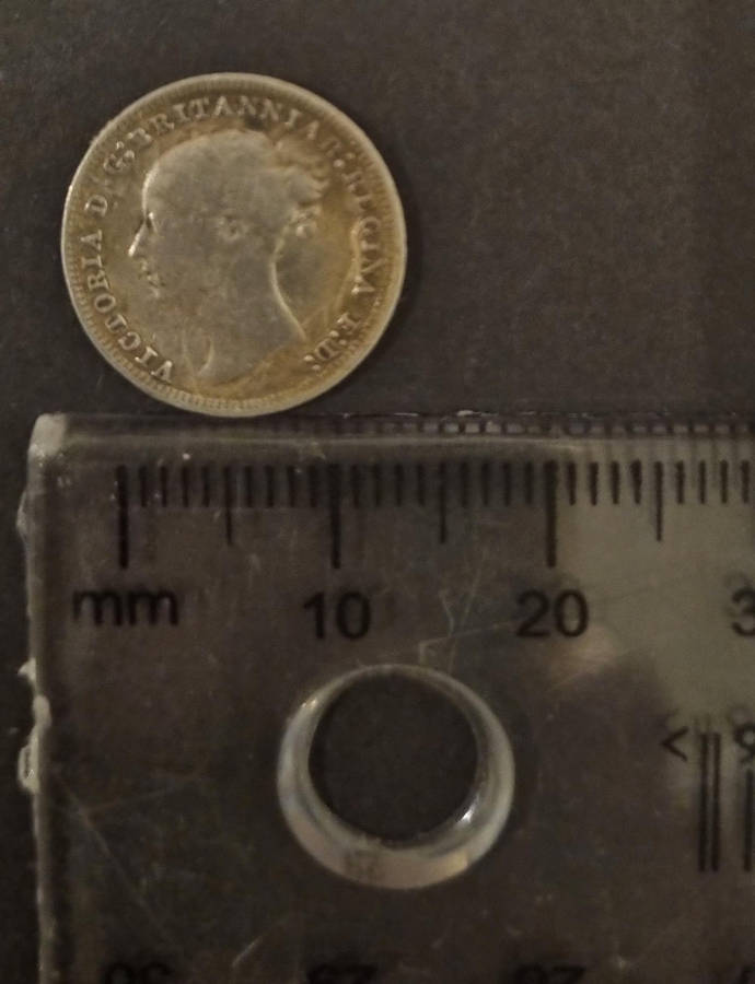 1878 Great Britain Silver Threepence  Queen Victoria Coin
