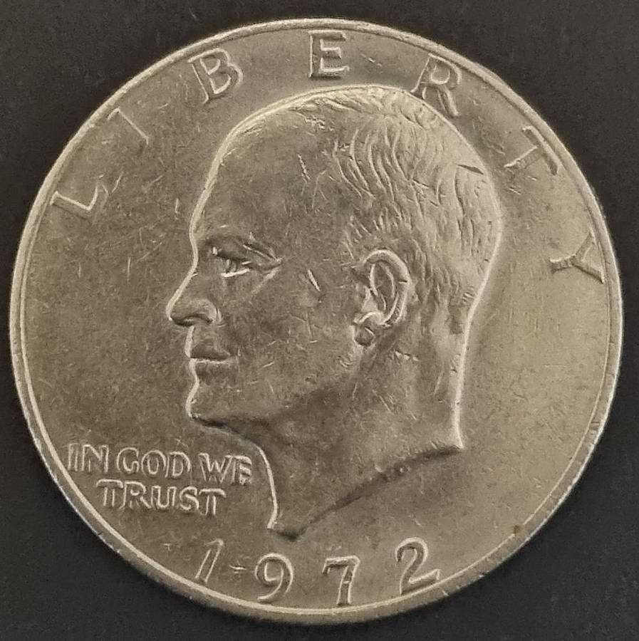 1972 Eisenhower Dollar  United States $1 Coin  Historic Collectible