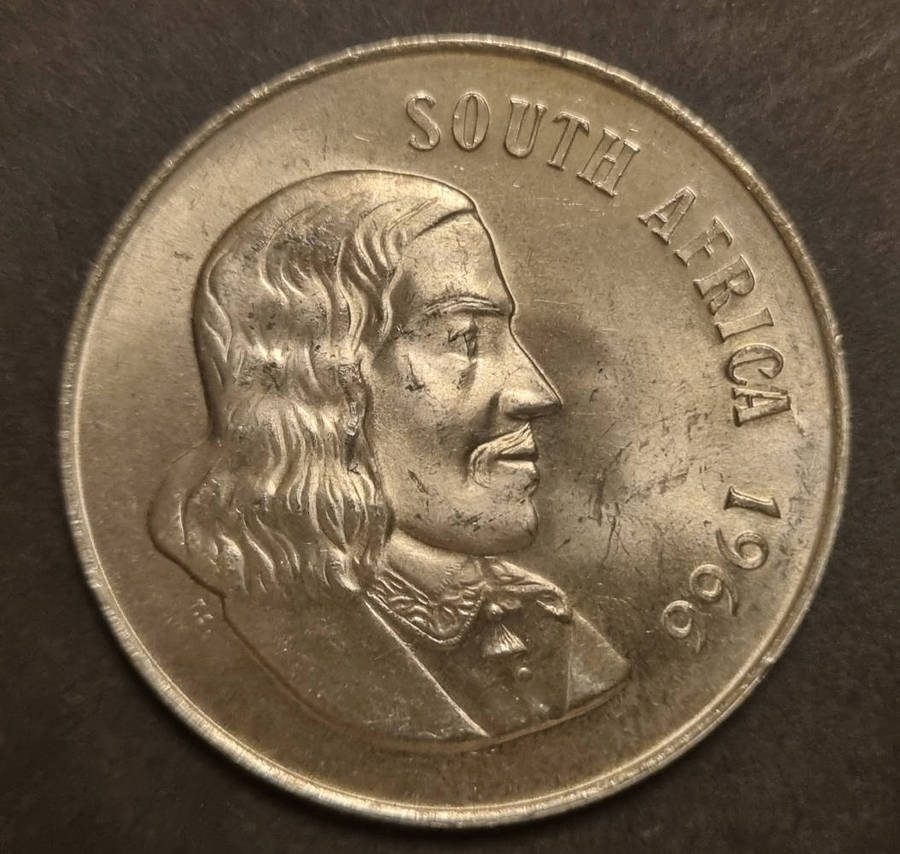 1966 South Africa 1 Rand Silver Coin