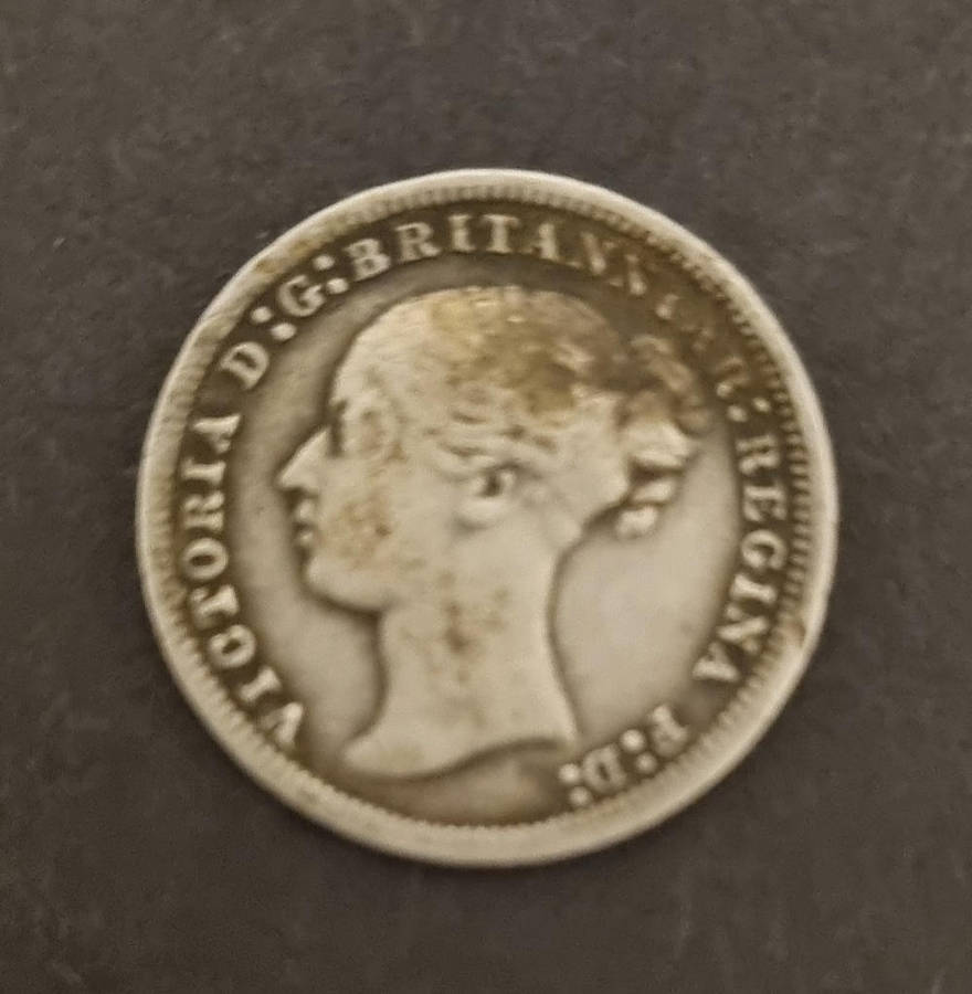 1873 Queen Victoria British Silver 3 Pence  Very Rare Collectors Coin