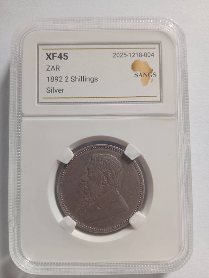 2 Shilling 1892 XF45 SANGS