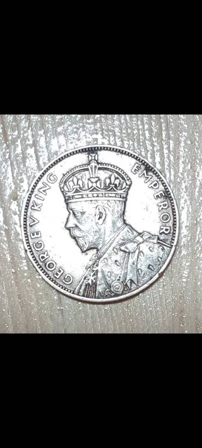 1934 One Rupee Mauritius silver