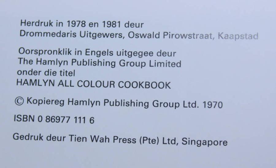 Classic Die Nuwe Kookboek In Kleur by Herna De Villiers Hardcover Cookbook
