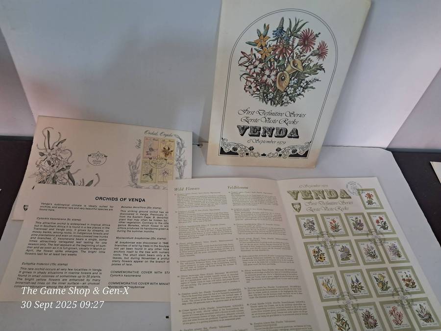 Job lot Memorial Cards & stamps of Venda