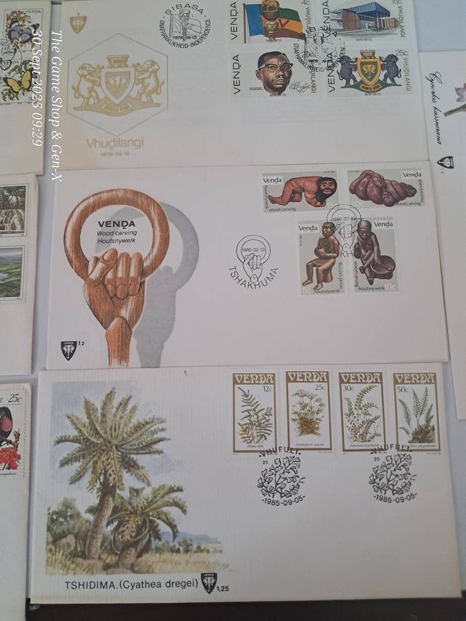 Job lot Memorial Cards & stamps of Venda