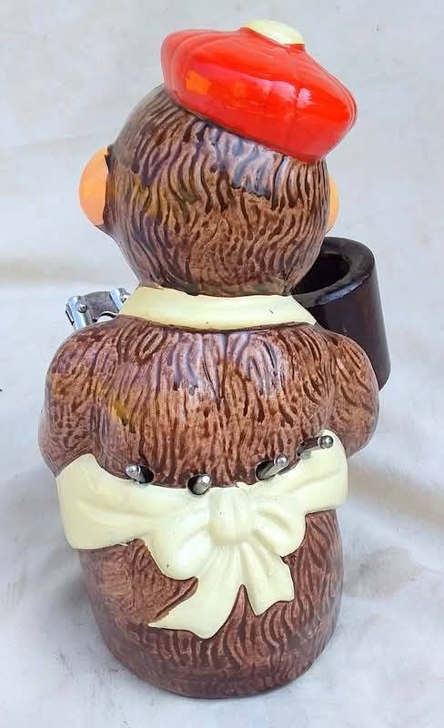 Ceramic Monkey Themed Nut cracker stand