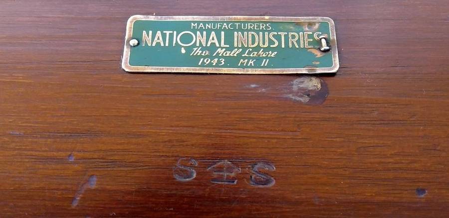 WW2 "National Industries The Mall Lakore 1943 Mk2" Nickel Plated Parallel Rule