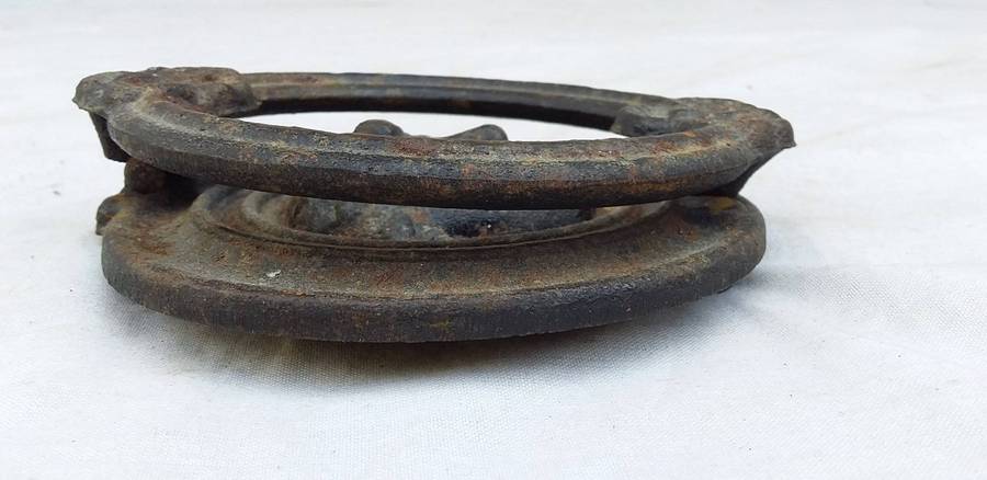 Victorian Era Antique small Cast Iron Figural Door Knockers.