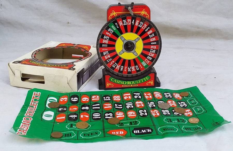 Vintage 1960's Made in Japan Coin Activated Casino Roulette Savings Bank