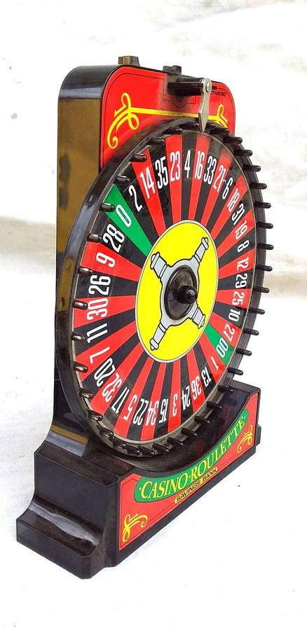 Vintage 1960's Made in Japan Coin Activated Casino Roulette Savings Bank