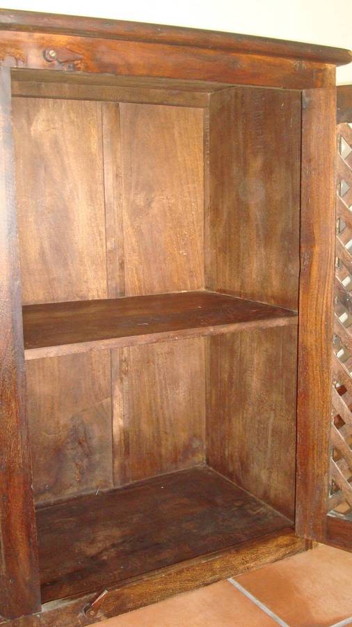 Wooden Cabinet with lattice doors