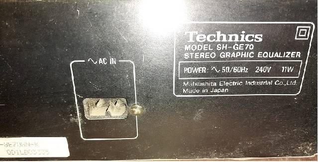 Technics Stereo Hi Fi System ( Equalizer ONLY )